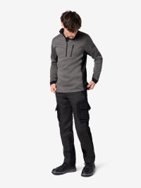 Unisex Fleece Troyer Patrick anthrazit-schwarz